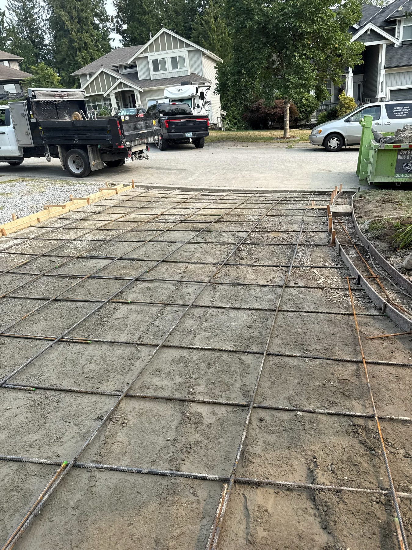 Real residential concrete project photo from a Lower Mainland job site